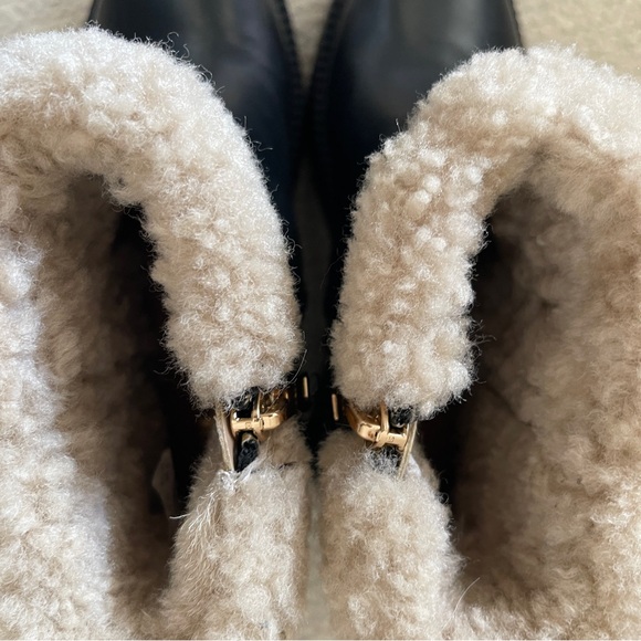 NWOT COACH Jane Ankle Boots - black leather & shearling (brand new without tags) - Picture 8 of 11